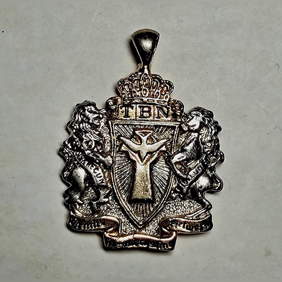 TBN Vintage Religious Trinity Broadcasting Network Jewelry TBN Heavy Pendant - Picture 3 of 5